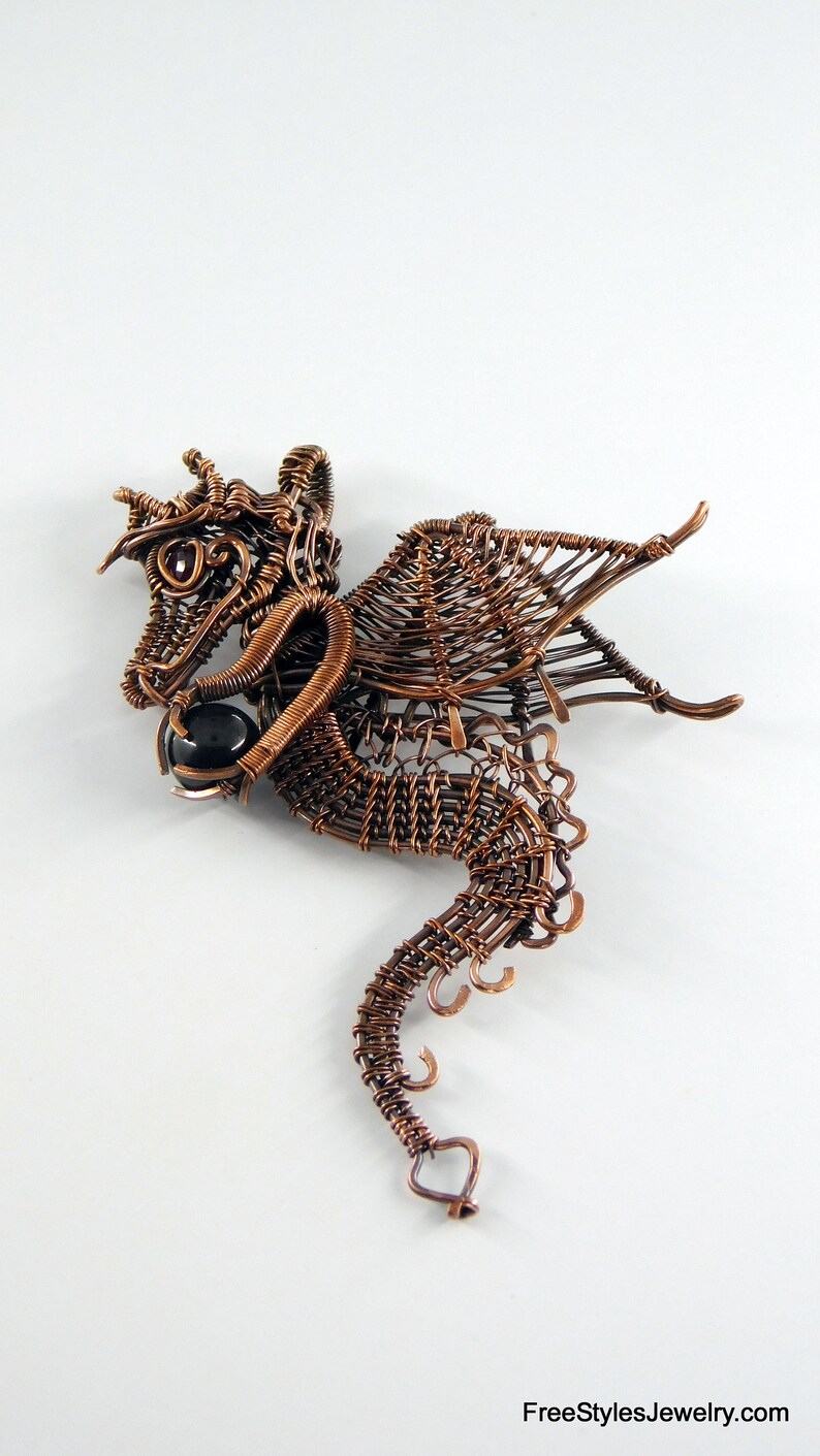 Copper Wire Dragon Wire Woven Dragon Dragon Pendant Etsy