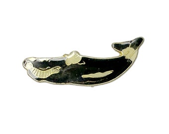 Humpback Whale Pin | Vintage Enamel Lapel Badge