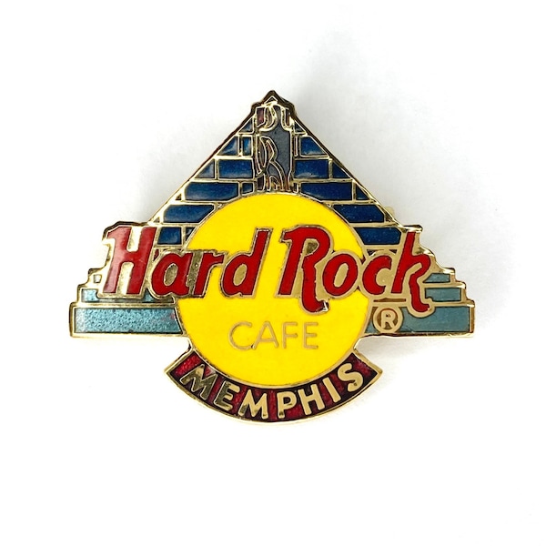 Hard Rock Cafe Memphis Pin | Vintage Logo with Great American Pyramid Enamel Pin | HRC Collector Pyramid Arena