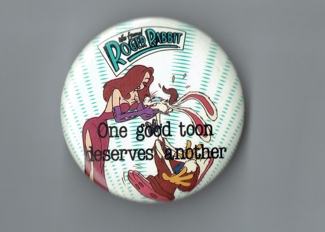 Who Framed Roger Rabbit Button 90's Kidcore Pin one Good Toon Deserves ...