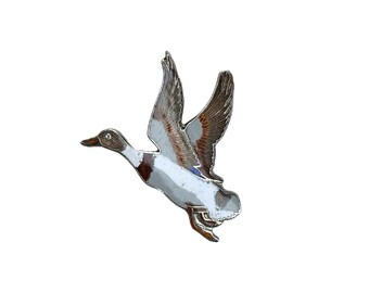 Duck Enamel Lapel Pin | Vintage Mallard Hat Tack | Shiny Hunting Lodge Vibes