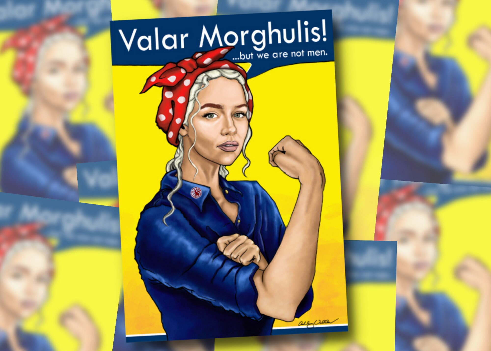 Khaleesi the Riveter Sticker Valar Morghulis Vinyl Stickers Daenerys …
