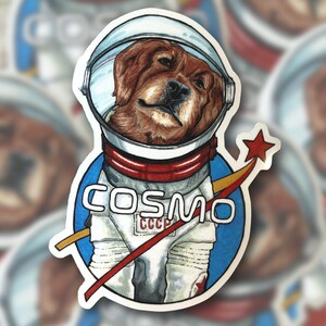 Cosmo Vinyl Sticker Astronaut Dog Marvel Guardians of the Galaxy
