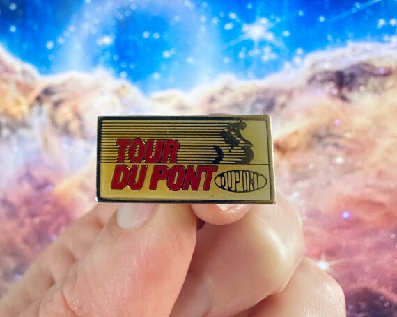 Tour DuPont Racing Pin | Vintage Cycling Stage Race Lapel Pins | Cyclist Event View 3