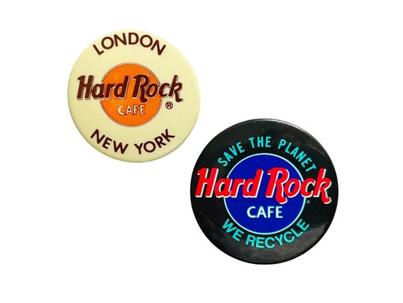 非売品ハードロックカフェ(Hard Rock Cafe)ロンドンスタッフピン Hard Rock Cafe Button | Vintage Save the Planet, London, New York