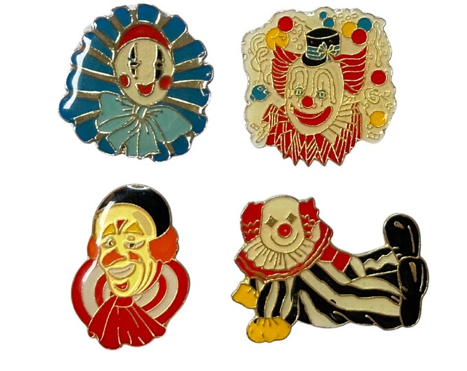 Pinheaded Clown Clown Pin | Vintage Enamel Pins | Clowncore Circus Memorabilia - Etsy