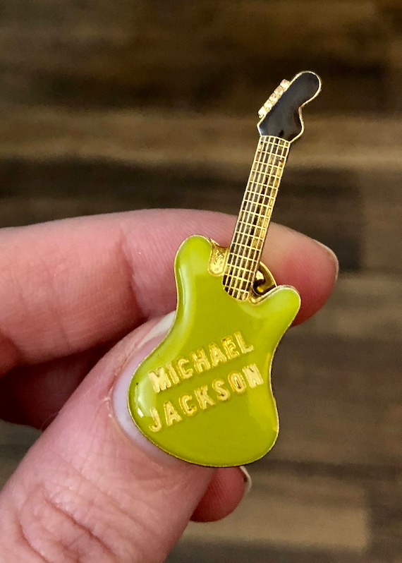 Vintage Michael Jackson Enamel Pin, King of Pop Lapel Button, MJ