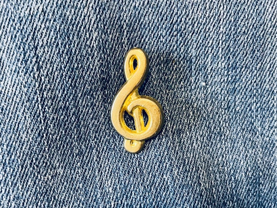 Treble Clef Pin | Vintage Music Note Button | Ret… - image 4