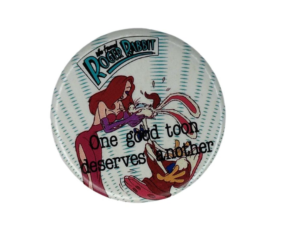 Who Framed Roger Rabbit Button 90's Kidcore Pin one Good Toon Deserves ...
