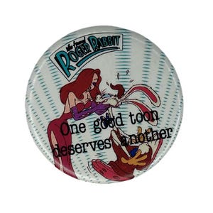Who Framed Roger Rabbit Button 90's Kidcore Pin one Good Toon Deserves ...