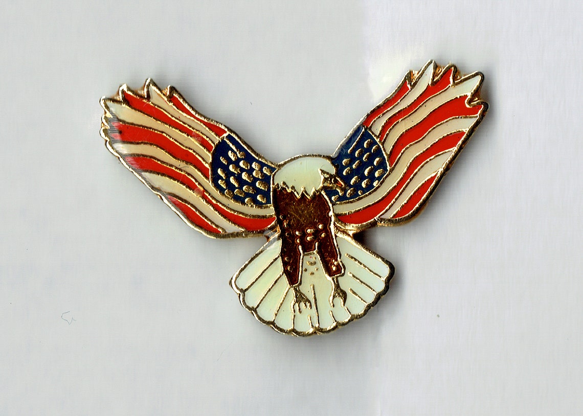 Bald Eagle Pin Vintage American Bird Pin Etsy