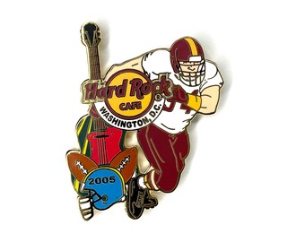 Hard Rock Cafe Washington DC Pin | Vintage Football Player Hard Enamel Lapel Badge | 2005 Wide Receiver Pin