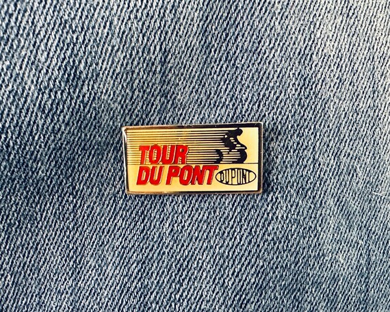 Tour DuPont Racing Pin | Vintage Cycling Stage Race Lapel Pins | Cyclist Event View 4