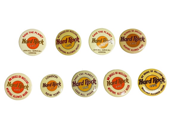 Vintage Hard Rock Cafe Pinback Button | Collectible Retro Badge - Etsy