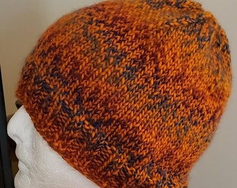 Hand Crocheted Multi Colored Red / Orange Beanie/ Hat  display picture 1