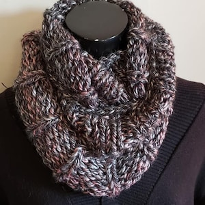 Hand Knitted Bulky Weight Cowl, head wrap, shoulder wrap, So soft!