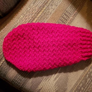 Crocheted Small Pink / Sparkle Dog Sweater