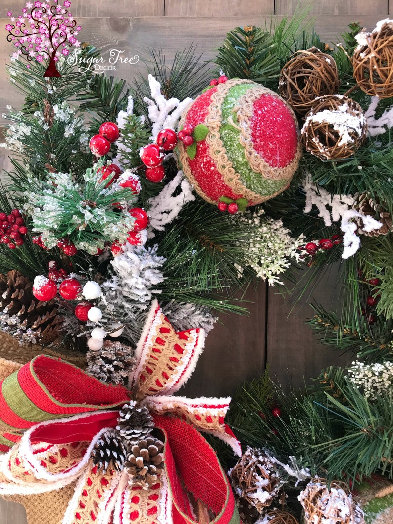 Winter Wreath Christmas Wreath Farmhouse Christmas Rustic Christmas Wreath Holiday Wreath Owl Wreath Door Wreath Farmhouse Wreath