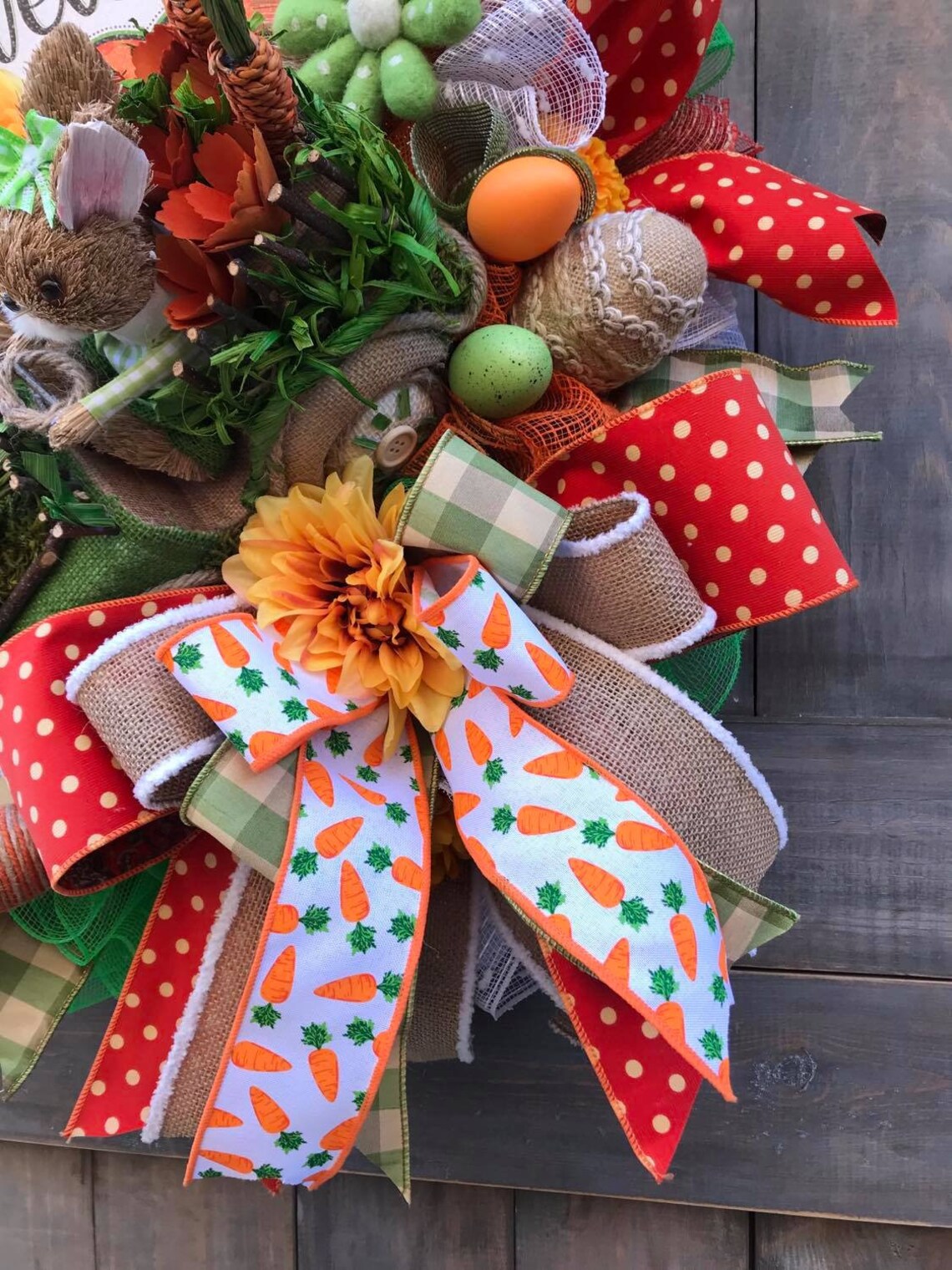 Easter Wreath Easter Bunny Wreath Bunny Wreath Easter Bunny Etsy