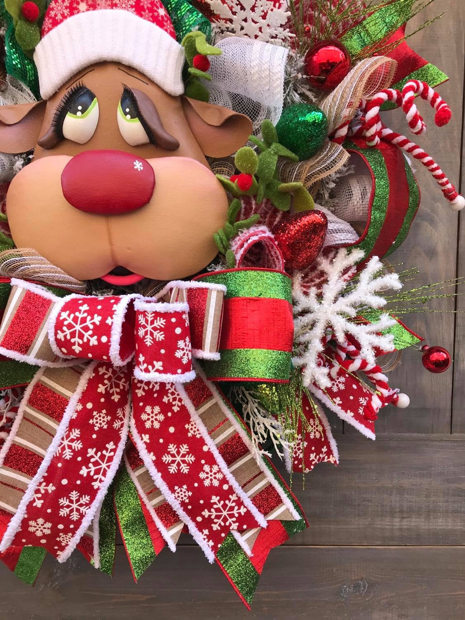 Reindeer Christmas Wreath 