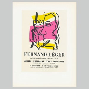 LEGER, Fernand (PL.31) Musée Nationale d&#39;Art Moderne, Paris 1949 - Atelier Mourlot - original vintage lithograph- mid-century modern- Cubism