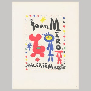 MIRÓ, Joan (Pl. 49) Galerie Maeght, 1949 - Atelier Mourlot - Original vintage lithograph - mid-century modern art