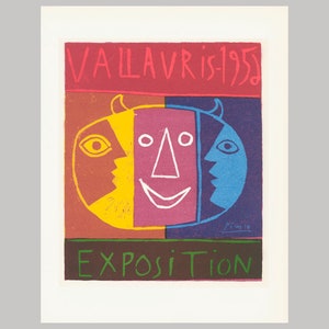 Picasso, Pablo (Pl. 80) Exposition Vallauris, 1952 - Atelier Mourlot - Original vintage lithograph - mid-century modern art