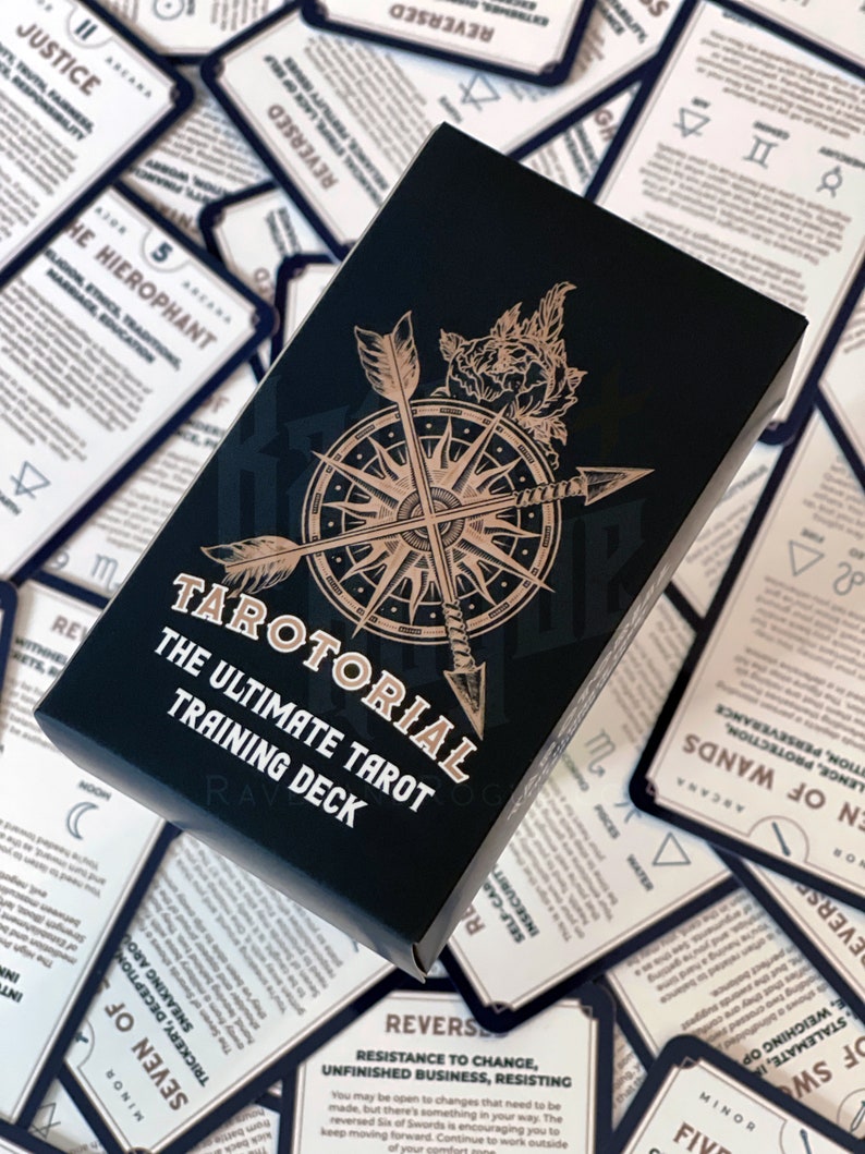 Tarotorial® Training Tarot Deck, Beginner's Tarot Cards, Easy to Learn Tarot with Keywords 