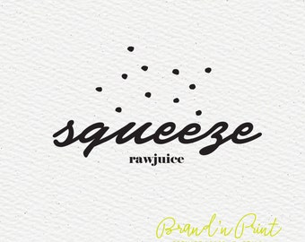 Logos for Cheap ~ Premade Script Font Logo for your Business ~ Juice Logo ~ Colorful Logos ~ Glitter ~ Watercolor ~ Bold ~ World Class Brand