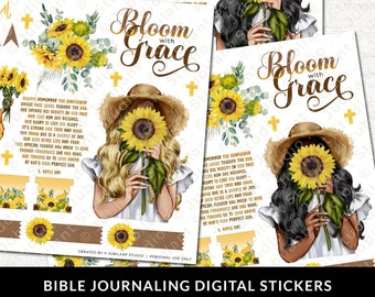 Espejos de gloria, pegatinas imprimibles para diario bíblico, diversidad, fe cristiana, estudio bíblico, planificador, pegatinas bíblicas, descarga instantánea