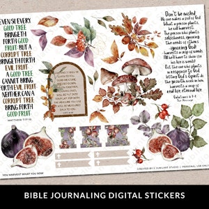 Vous récoltez ce que vous semez Stickers de journalisation biblique Imprimable, diversité, foi chrétienne, étude de la Bible, agenda, autocollants, téléchargement immédiat