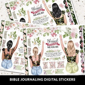 Gesegnete unbeschreiblich Bibel Journaling Aufkleber zum Drucken, Glaubensplaner, Bibelstudie, Planer, Bibel Aufkleber, Sofortiger Download, 300DPI