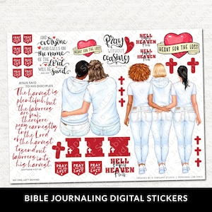 Personne n'est laissé pour compte, autocollants de journalisation biblique imprimables, diversité, foi chrétienne, étude de la Bible, agenda, autocollants de la Bible, téléchargement immédiat