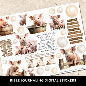Pearls Before Swine Bible Journaling Stickers Printable, Christian