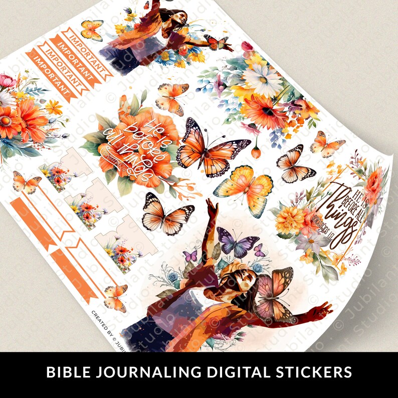 He is Before All Things Bible Journaling Stickers Printable, Diversity ...