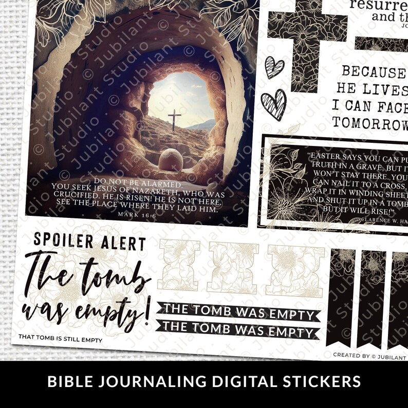 That Tomb is Still Empty Bible Journaling Printable Sticker Sheet ...