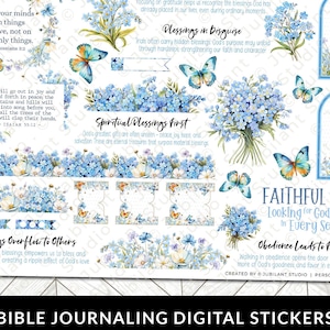 Faithful Sight Bijbeljournaalstickers afdrukbaar, gebedsjournaal, christelijk geloof, bijbelstudie, planner, bijbelstickers, margekunst