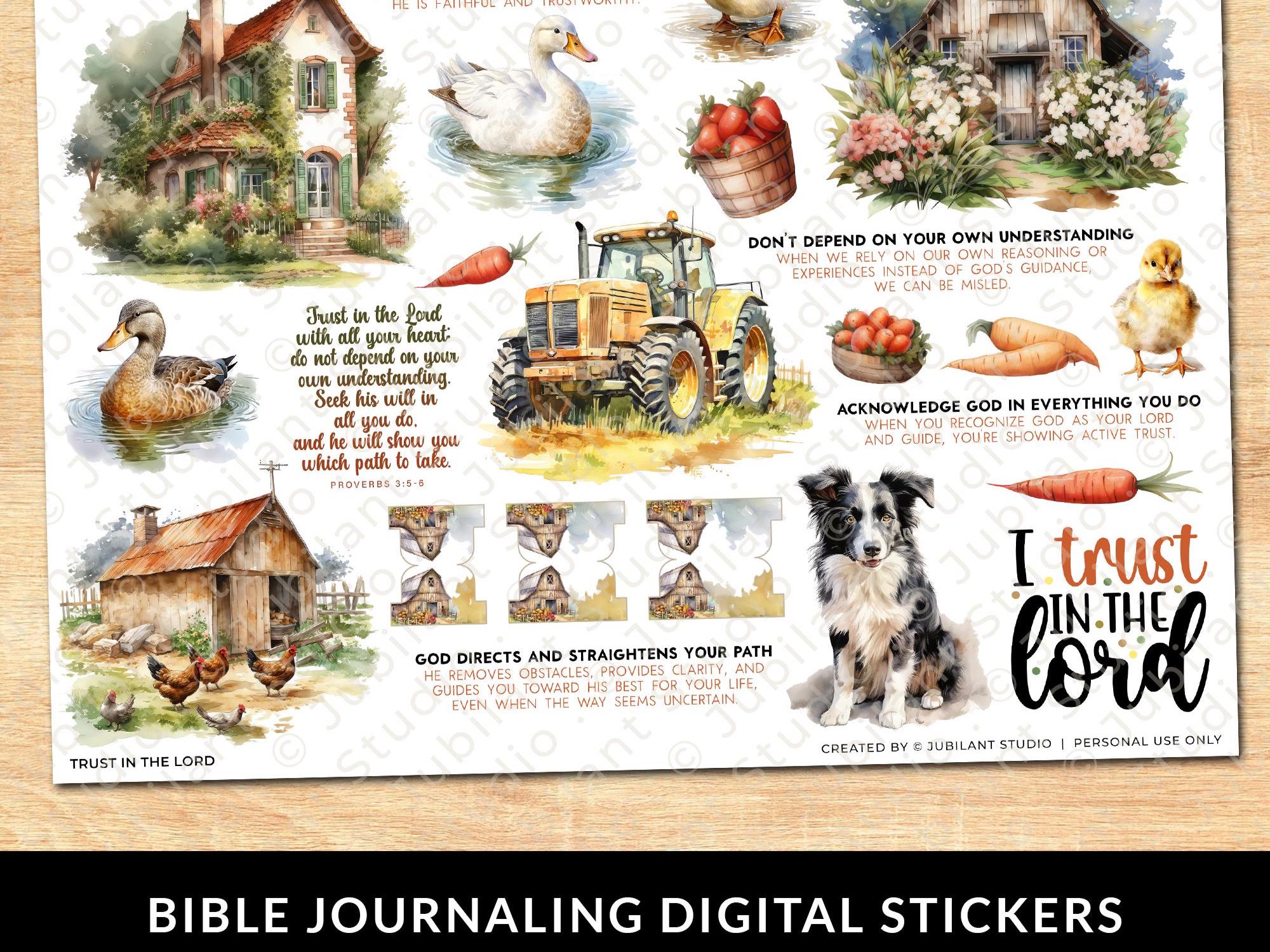 Trust in the Lord Bible Journaling Stickers Printable, Prayer Note ...