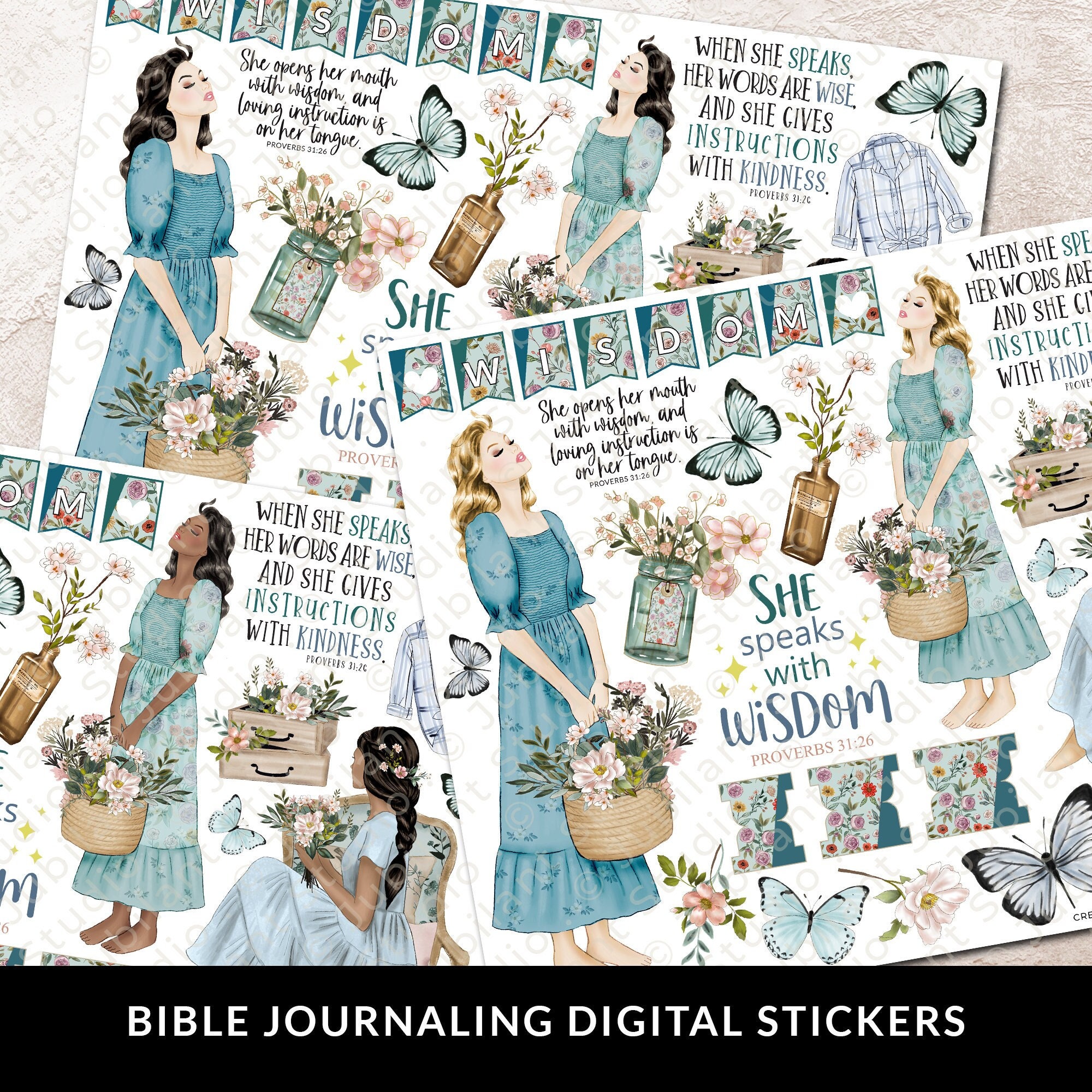 Women of the Bible: Esther. Bible Journaling/faith Planner Digital Download  Printable 