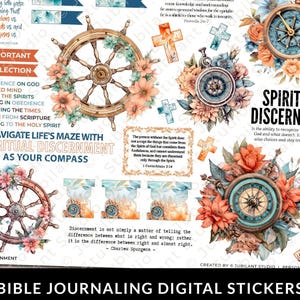 Spiritueel onderscheidingsvermogen Bijbeljournaalstickers afdrukbaar, christelijk geloof, margekunst, bijbelstudie, planner, bijbelstickers, bijbeltabs