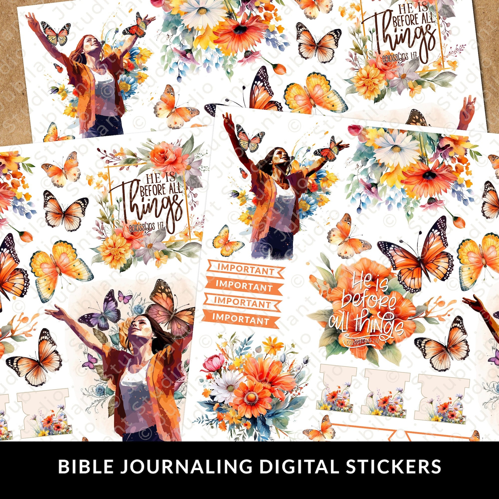 He is Before All Things Bible Journaling Stickers Printable, Diversity ...