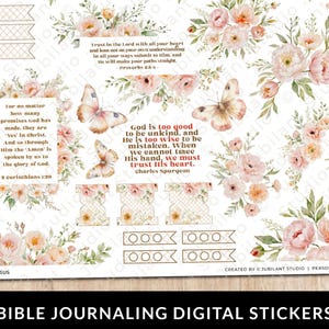 Count On Jesus Bible Journaling Stickers Printable, Prayer Journal, Christian Faith, Bible Study, Planner, Bible Stickers, Margin Art