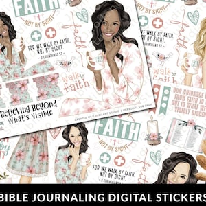 Autocollants de journalisation biblique Walk By Faith Imprimables, Diversité, Foi chrétienne, Étude de la Bible, Agenda, Stickers, Onglets Bible, Art marginal, Foi