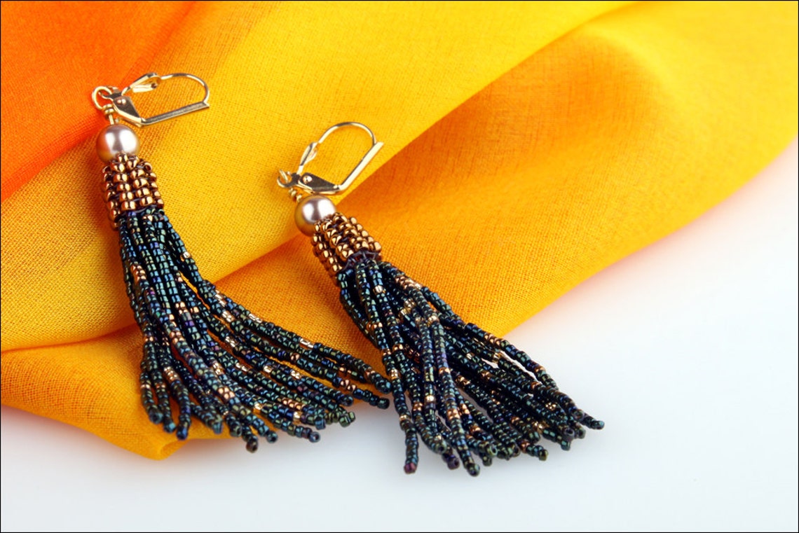 Tassel Earrings ELEGANT. Etsy