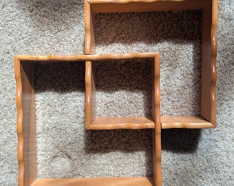 Vintage Curio Shelf Interlocking Boxes Marked Japan