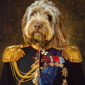 Custom Pet portrait, Renaissance pet portrait, Regal pet portrait, Royal Pet Portrait, Historical portrait, Art print or canvas