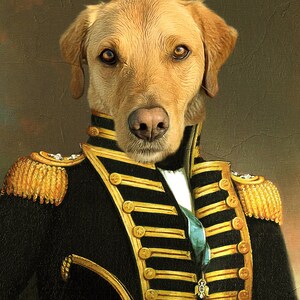 CUSTOM Royal dog Portrait Painting, Regal pet portrait, Custom pet portrait, Funny pet portrait from photo