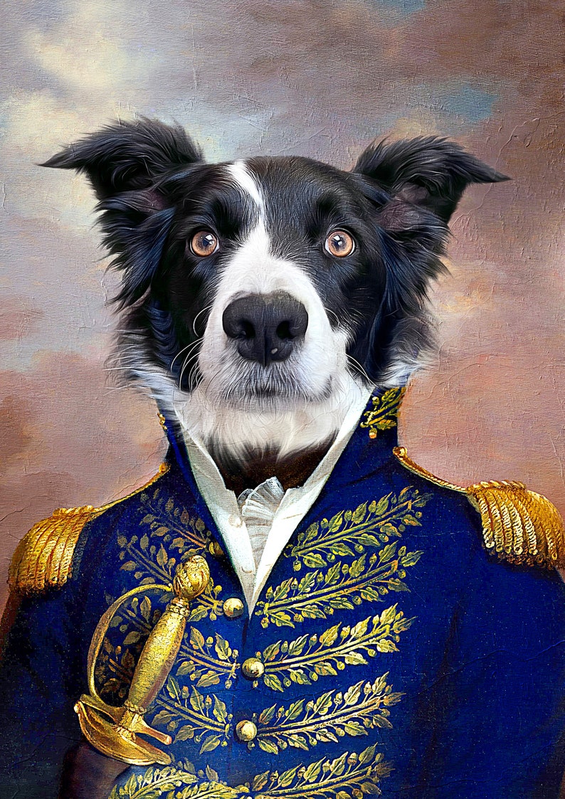 Custom Pet Portrait Canvas Print Renaissance Pet Portrait Etsy UK