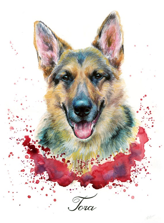 Pet Portrait Pet Memorial Pet Loss Gift Pet Painting Dog