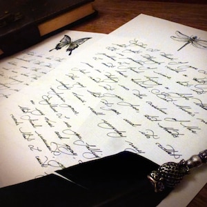 Carta manuscrita sellada con cera, servicio de escritura a mano, poema, servicio de caligrafía, carta de caligrafía, servicio de carta de escritura a mano,